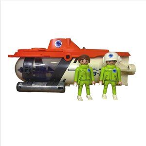 Vintage 2008 Playmobil Blue Planet Sub-U1 Submarine with 2 Divers Figures